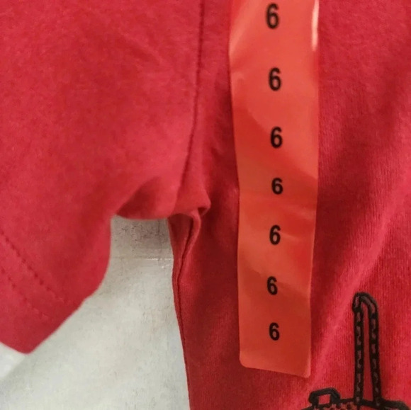 Cat Boys  2 ps set Shirt Pants Red Grey Camo Cotton size 6 - Picture 2 of 7